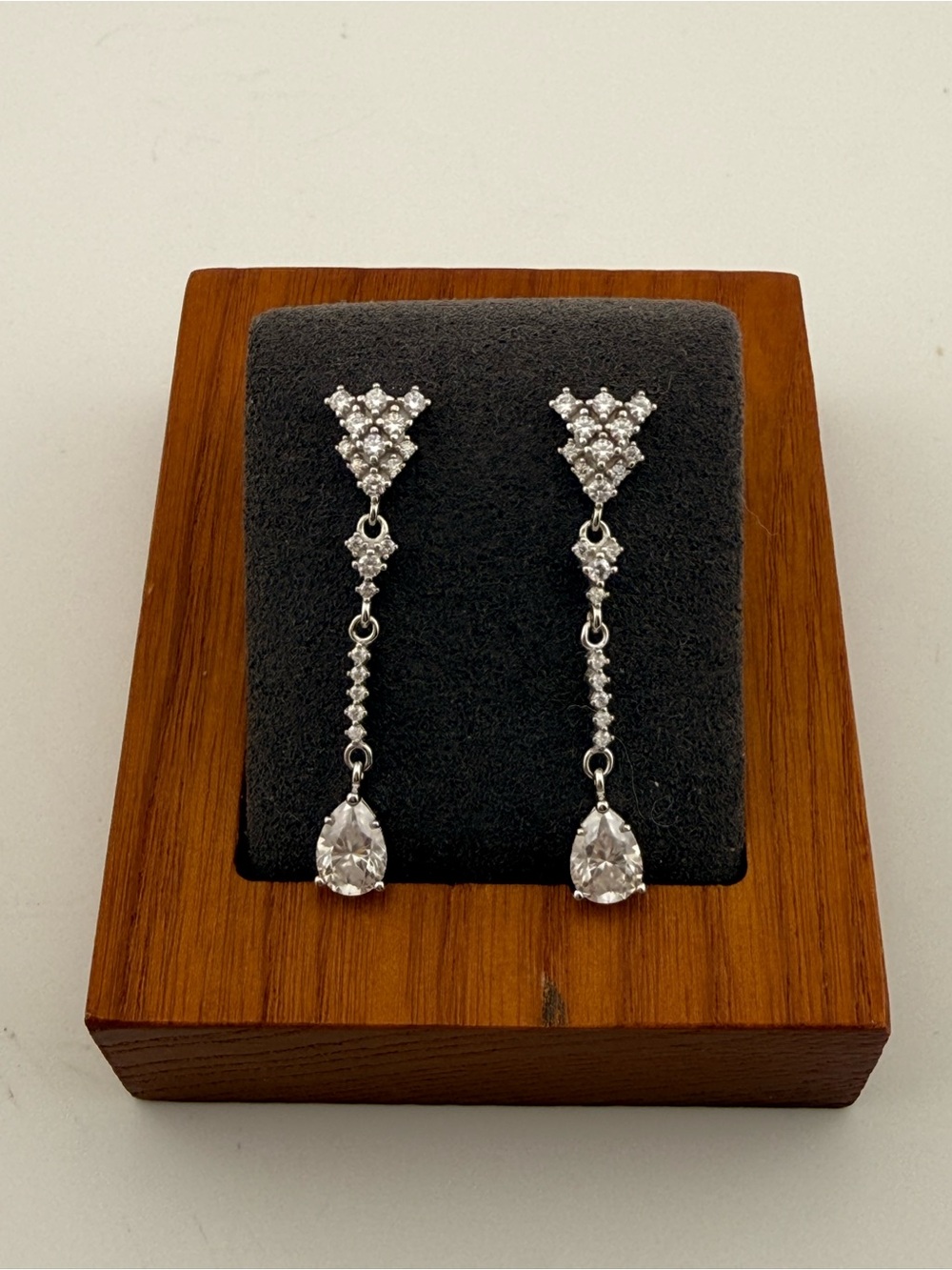 925 Sterling Silver 2.46ctw Moissanite Drop Earrings Sparkle